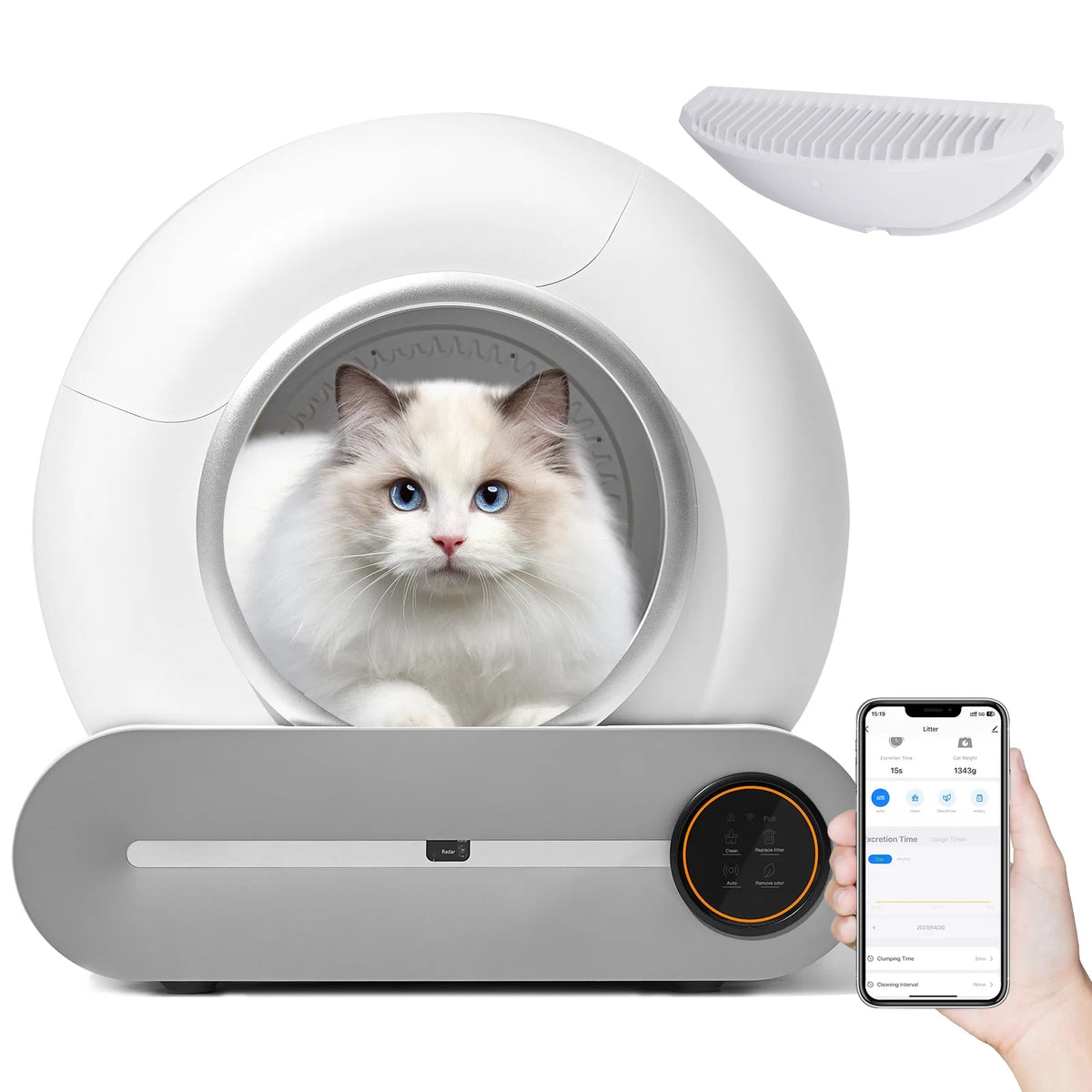 Automatic Self Cleaning Cat Litter Box with App Control L8809