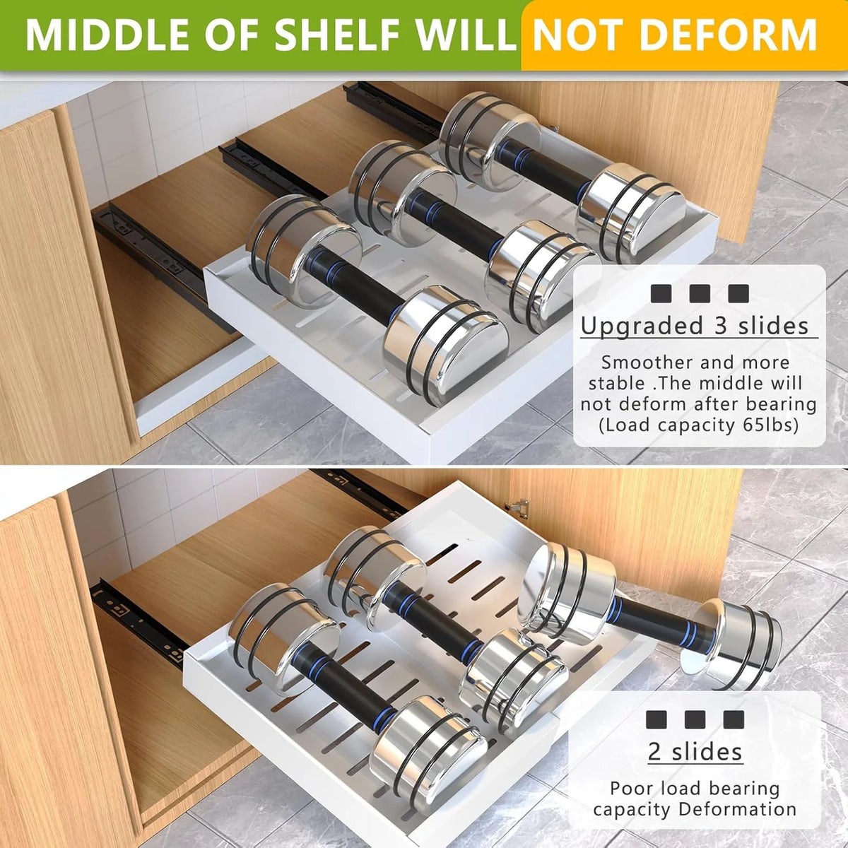 2 Pack Expandable Pull Out Cabinet Organizer 21Deep B6680