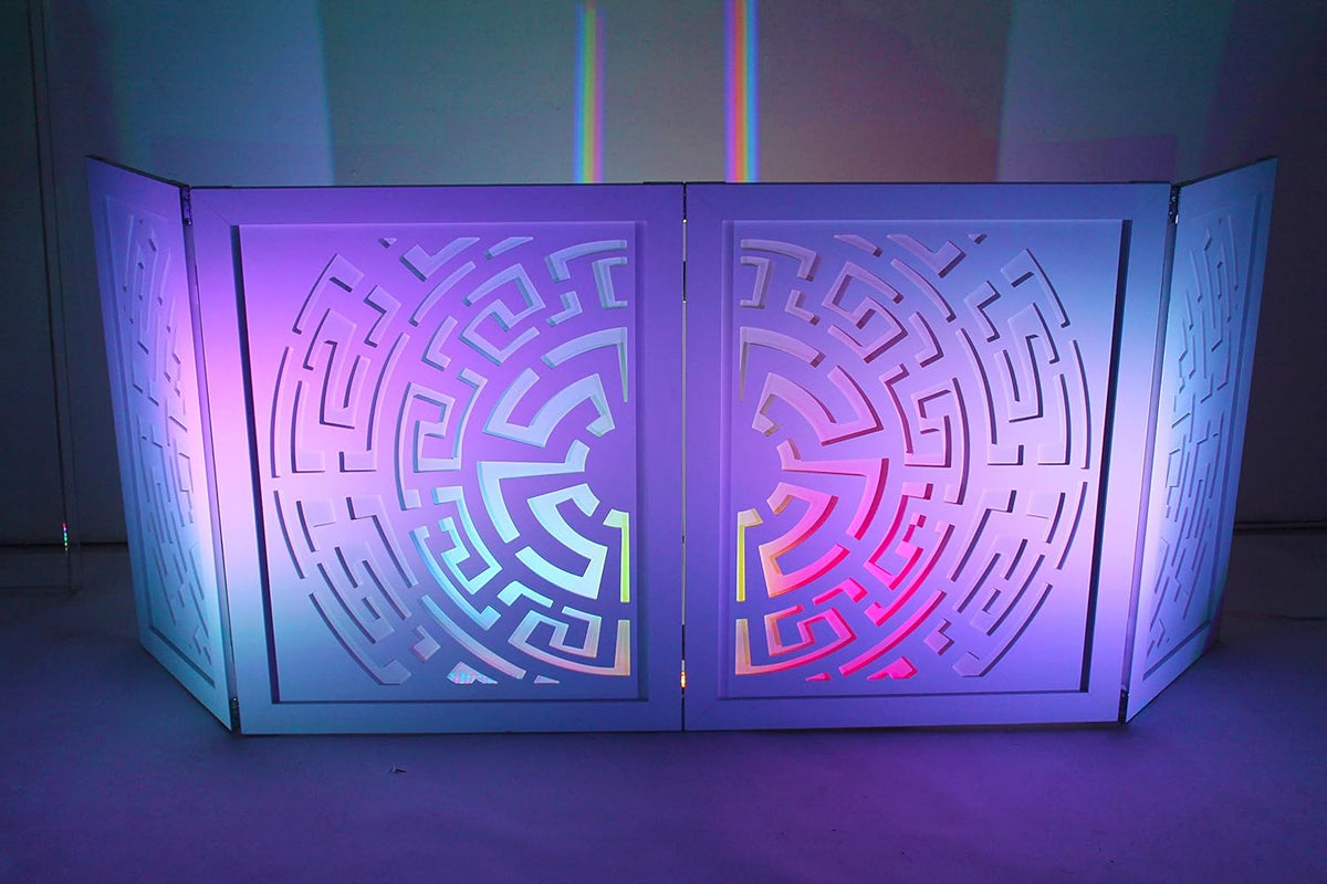 DJ Facade / DJ Booth 4 Panel White Frame O24572