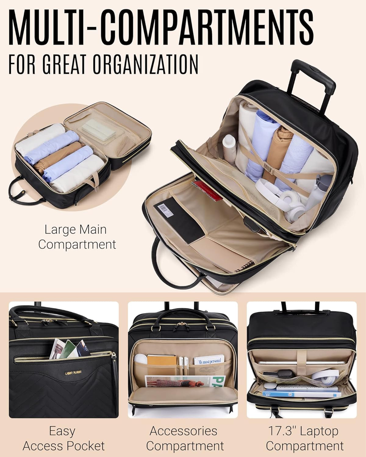 17.3 inch Rolling Laptop Bag U221529