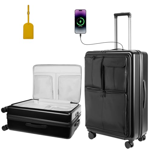 20 Inch Expandable Softside Suitcase with USB Port & TSA Lock Y393963