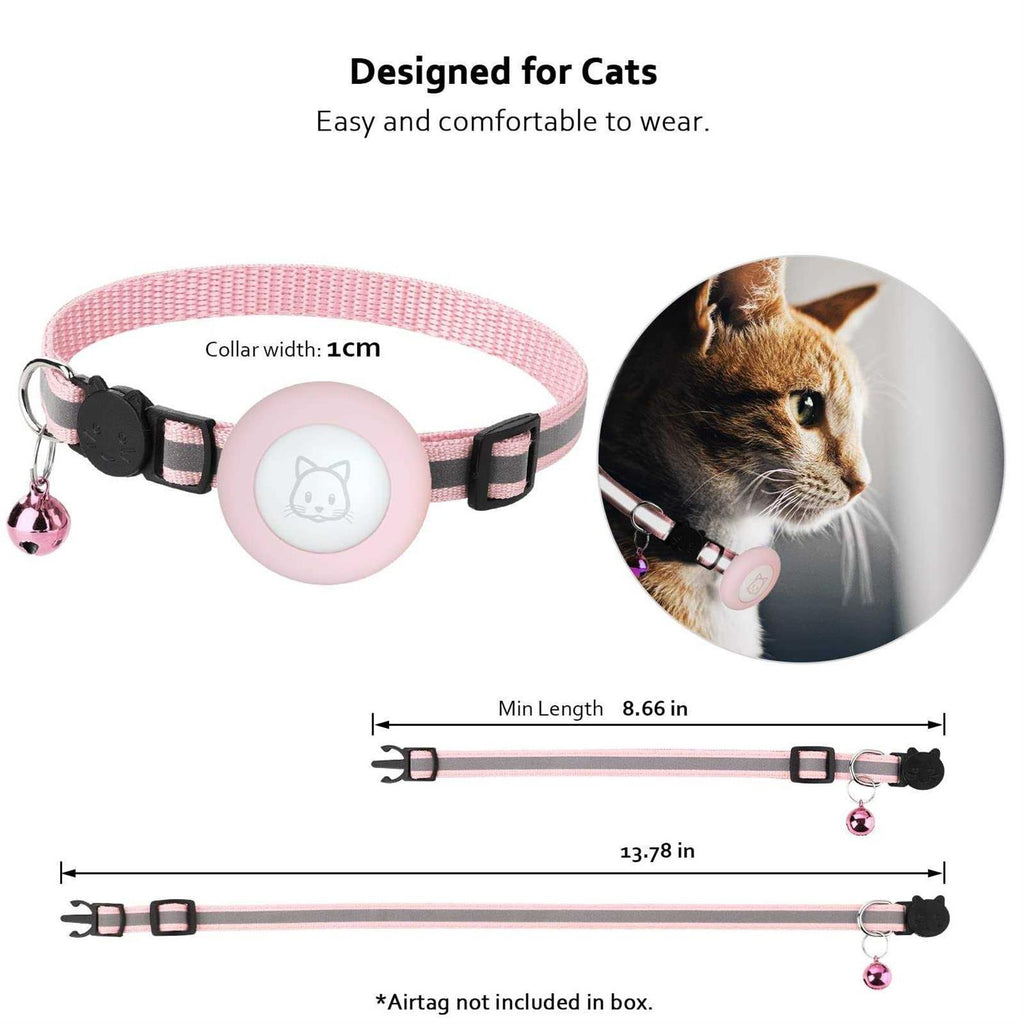 Breakaway Reflective Cat Collar with Air Tag Case M71899