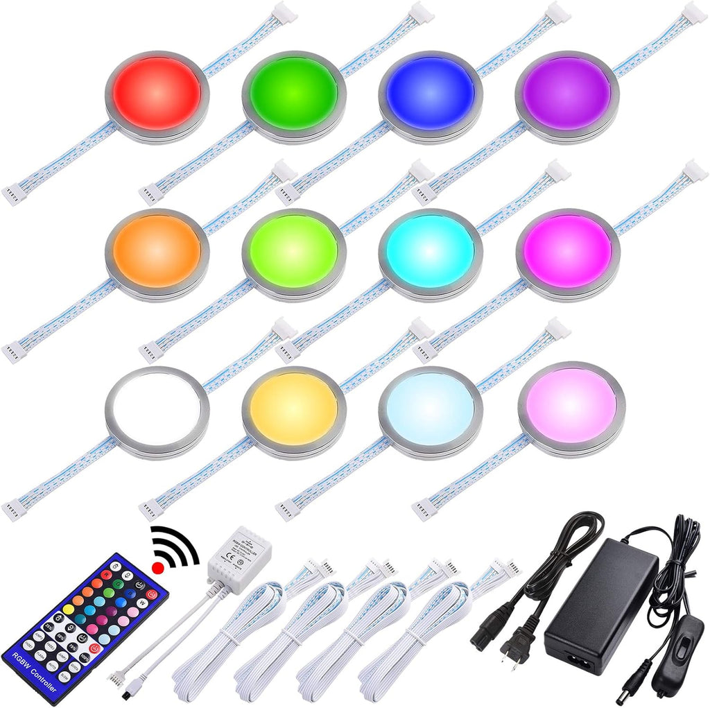Linkable RGBW Under Cabinet LED Lighting Kit, 8 Lights G42053