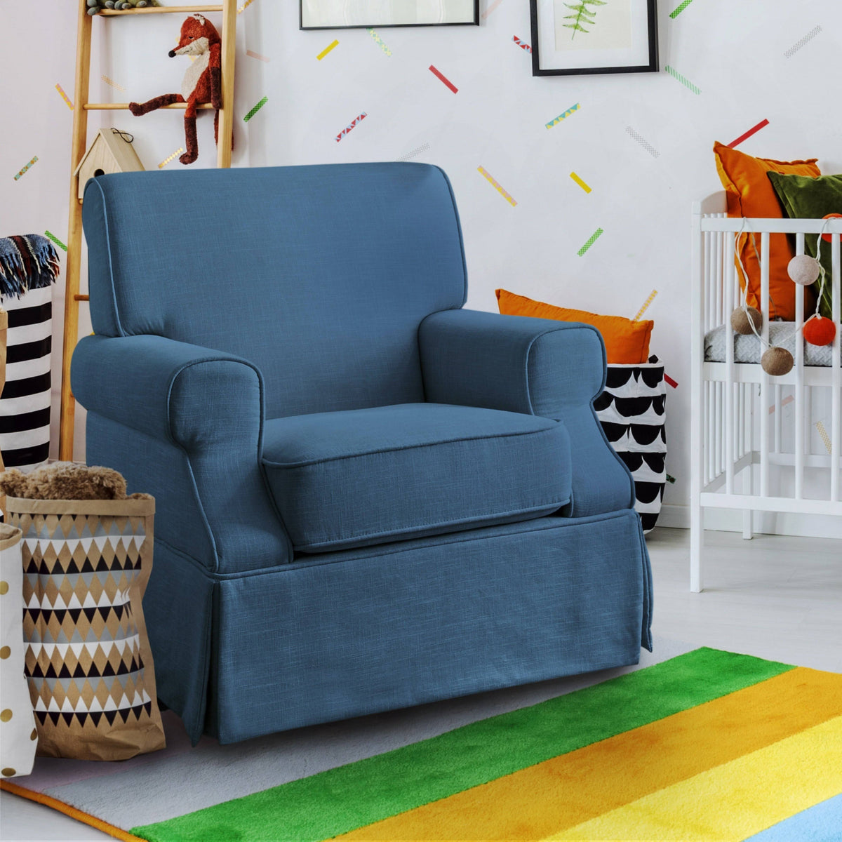 Beige Linen Fabric Swivel Chair T328