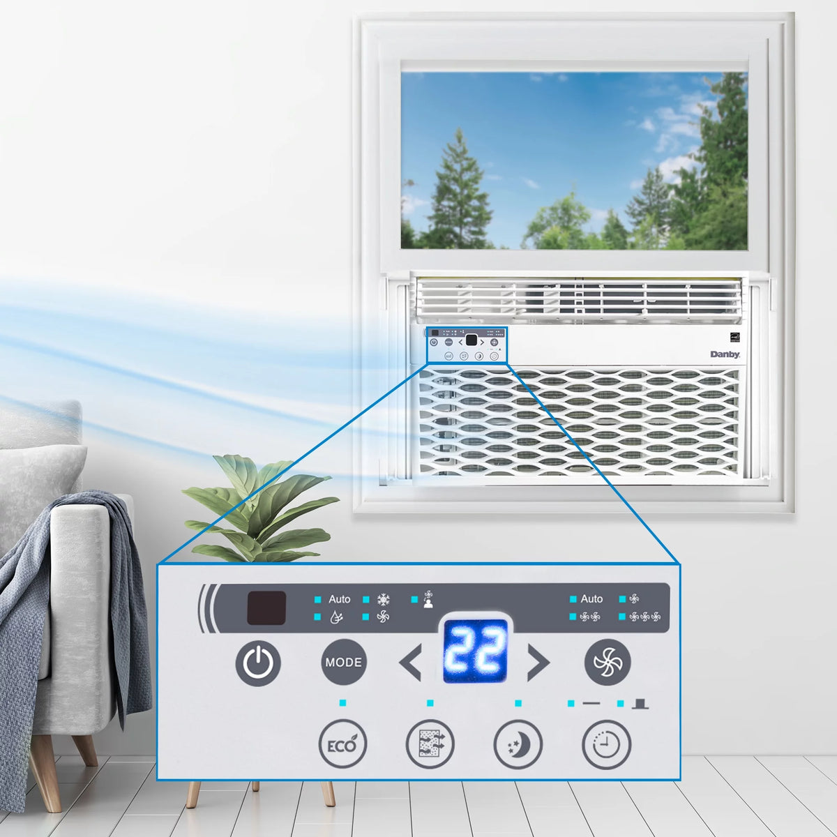 10,000 BTU White Window AC R993