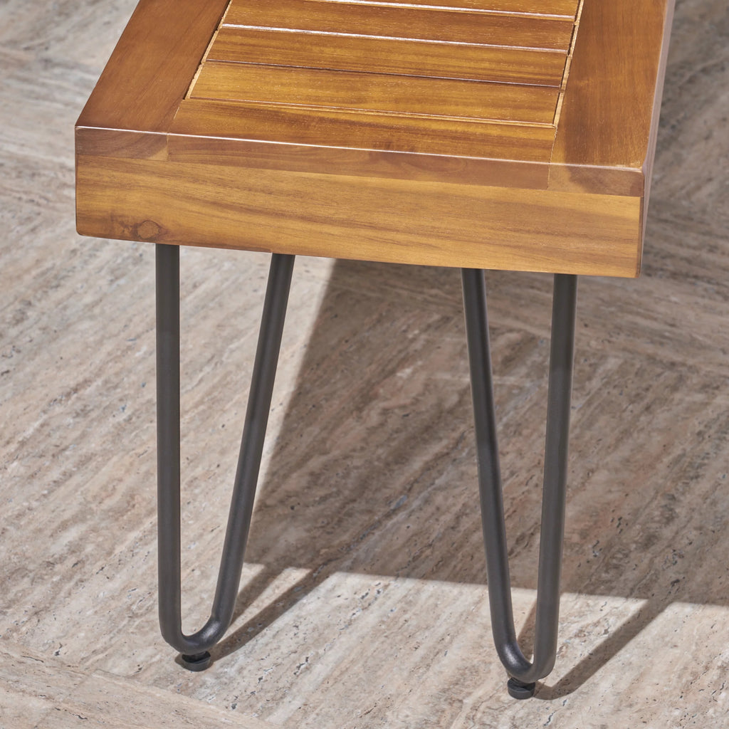 Wood and Metal Bench R316