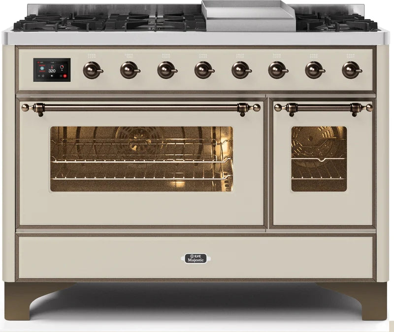 Antique White Dual Fuel Natural Gas Range E22830