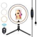 10 inch Ring Light with Tripod Stand and Phone Holder M93363