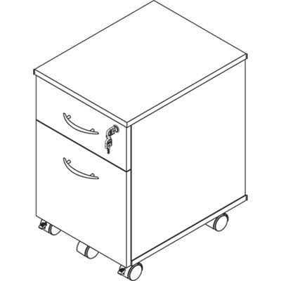Mobile B/F Pedestal, Med. Cherry A972384