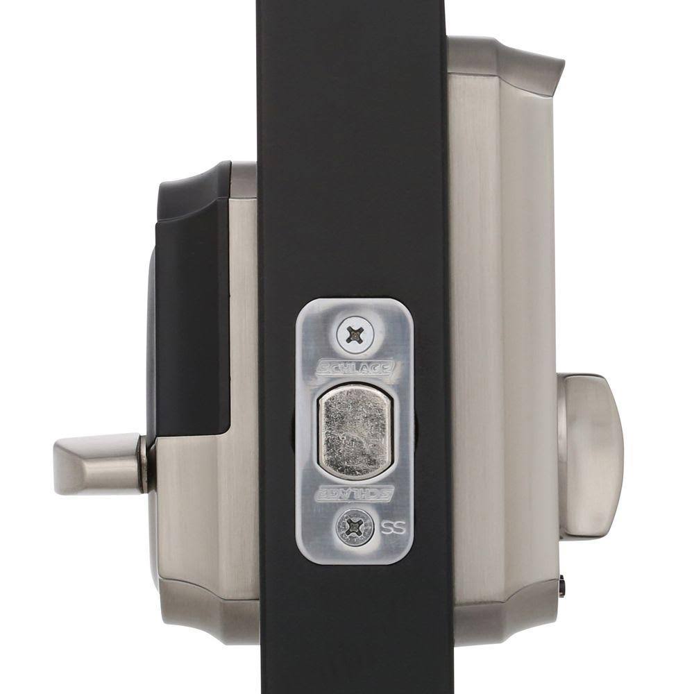 Satin Nickel Touch Electronic Door Lock Deadbolt and Accent Lever K36553