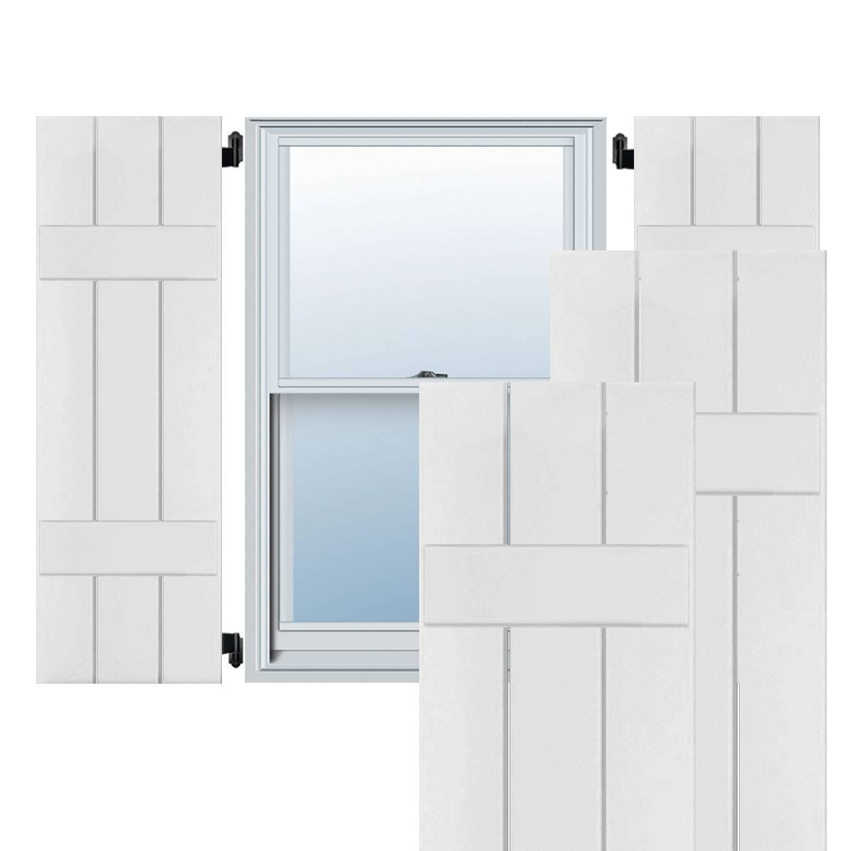 Real Wood Pine Board-n-Batten Shutters C236
