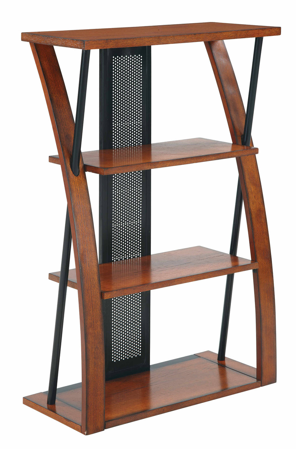 Black Medium Oak 3 Shelf Bookcase G56655