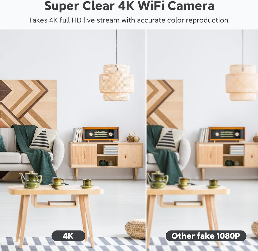 4K Mini Wireless Security Camera with Night Vision, Pack of 2 B826