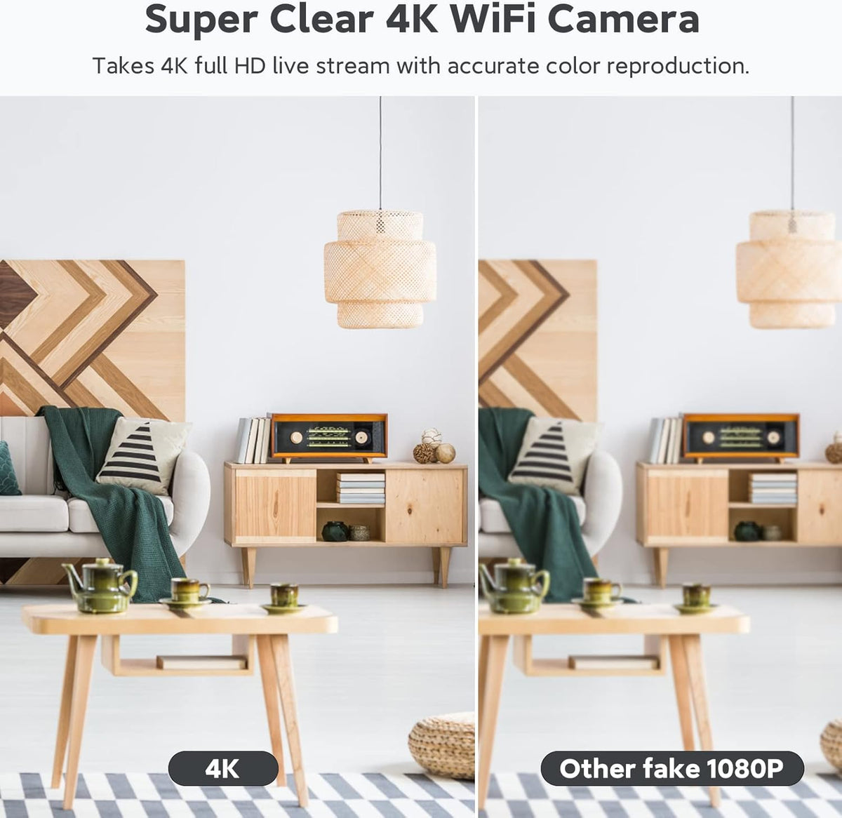4K Mini Wireless Security Camera with Night Vision, Pack of 2 B826