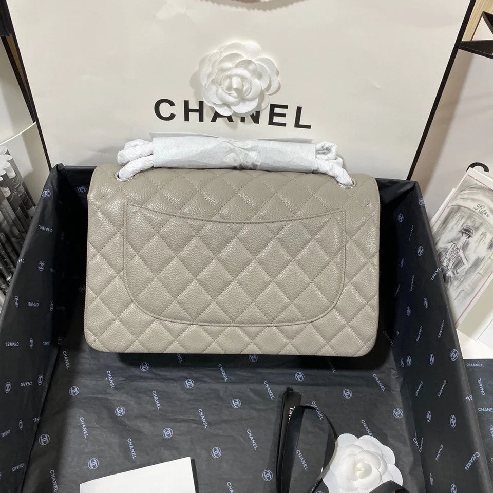 Large Classic Handbag Grey 11.8in/30cm H851038