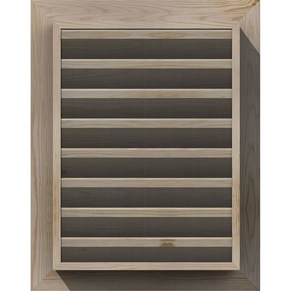 Unfinished Pine Vertical Gable Vent A421608