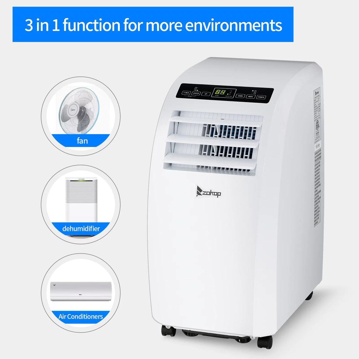 White Portable Air Conditioner H9628