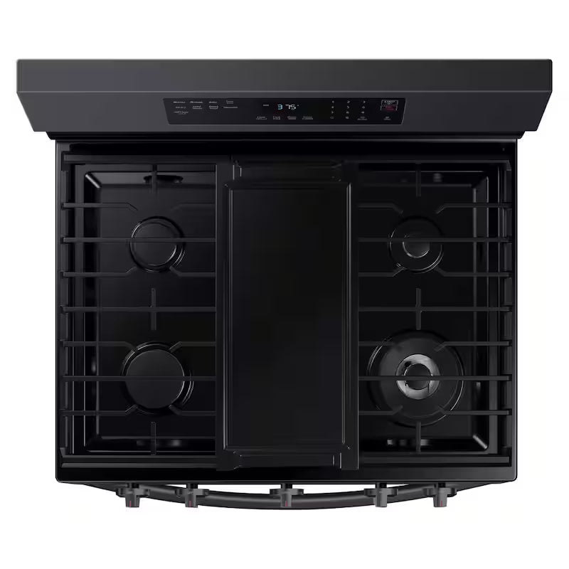 6 cu. ft. Wi-Fi Convection Gas Range with AirFry in Black Stainless Steel Y484