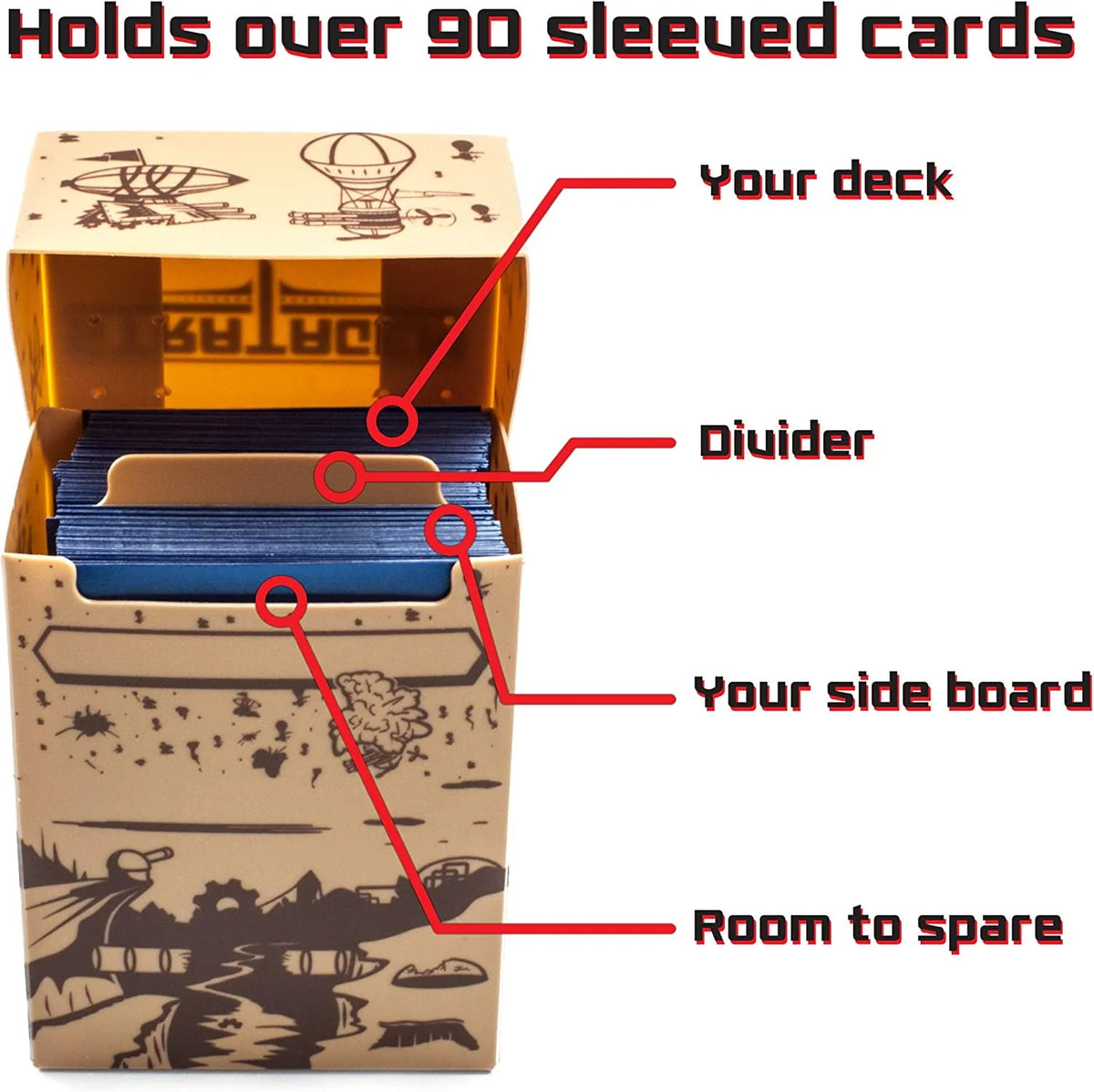 1 Pack Trading Card Deck Box with Divider W6768