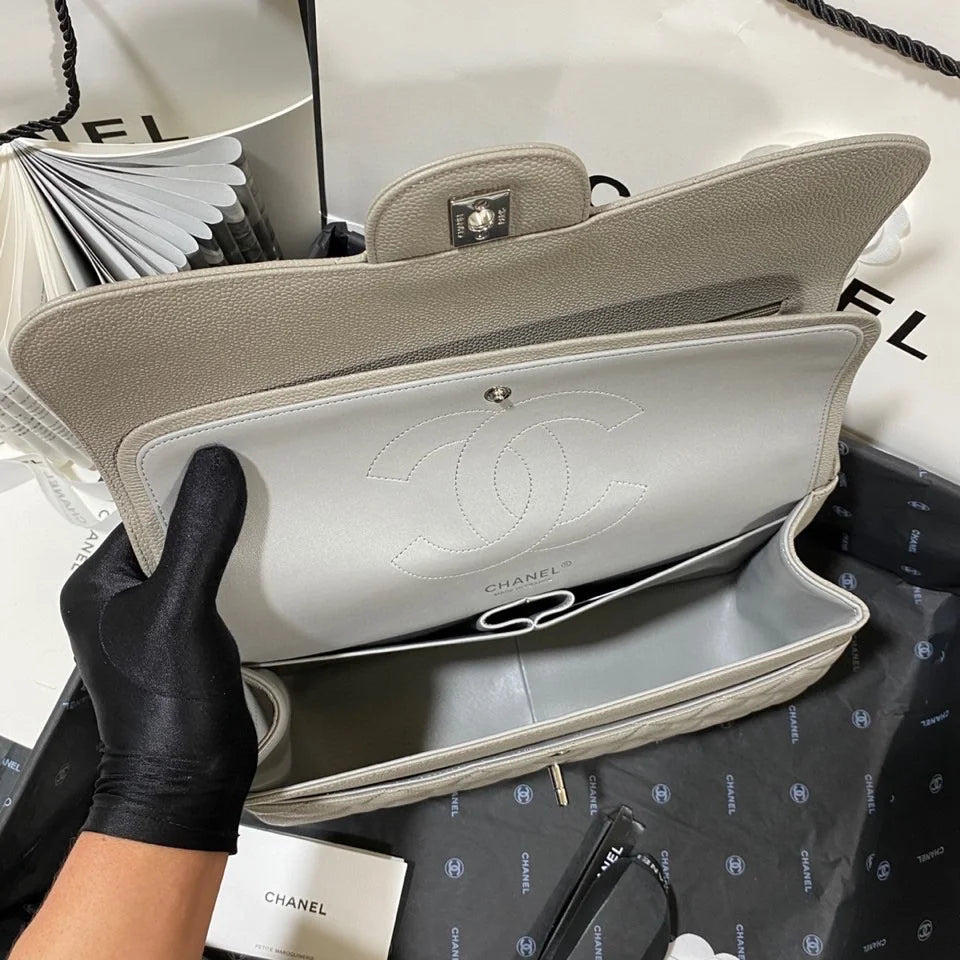 Large Classic Handbag Grey 11.8in/30cm H851038