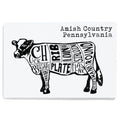 Black Cow on White Aluminum Art P256