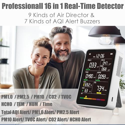 Indoor Air Quality Monitor with AQI Beep Alarms T371712