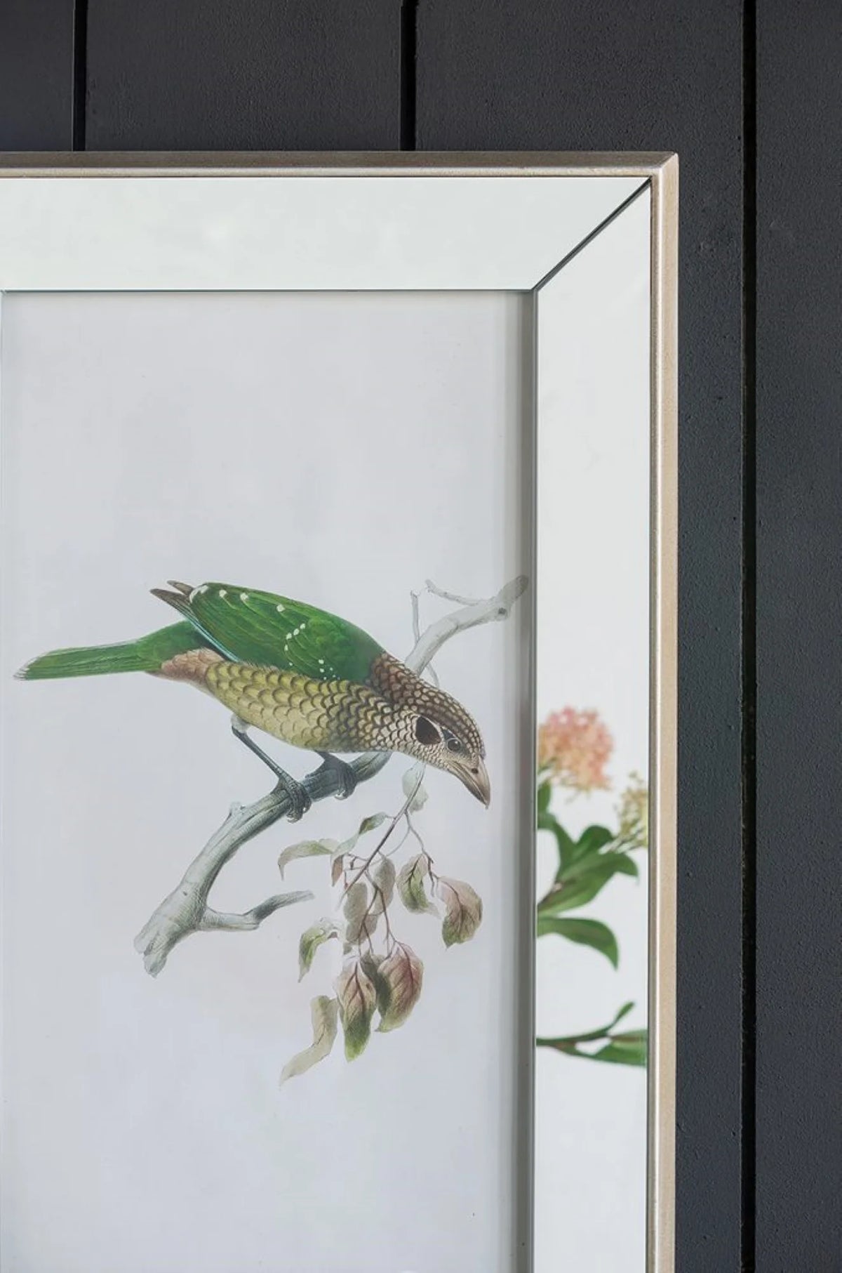 Rectangular Birds Mirror Frame Wall Art 15" x 24" 2ct Q4942