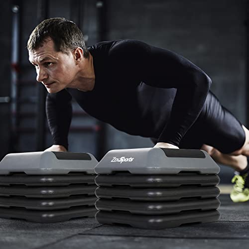 16" x 16" Adjustable Aerobic Stepper Platform with 4 Risers T2004