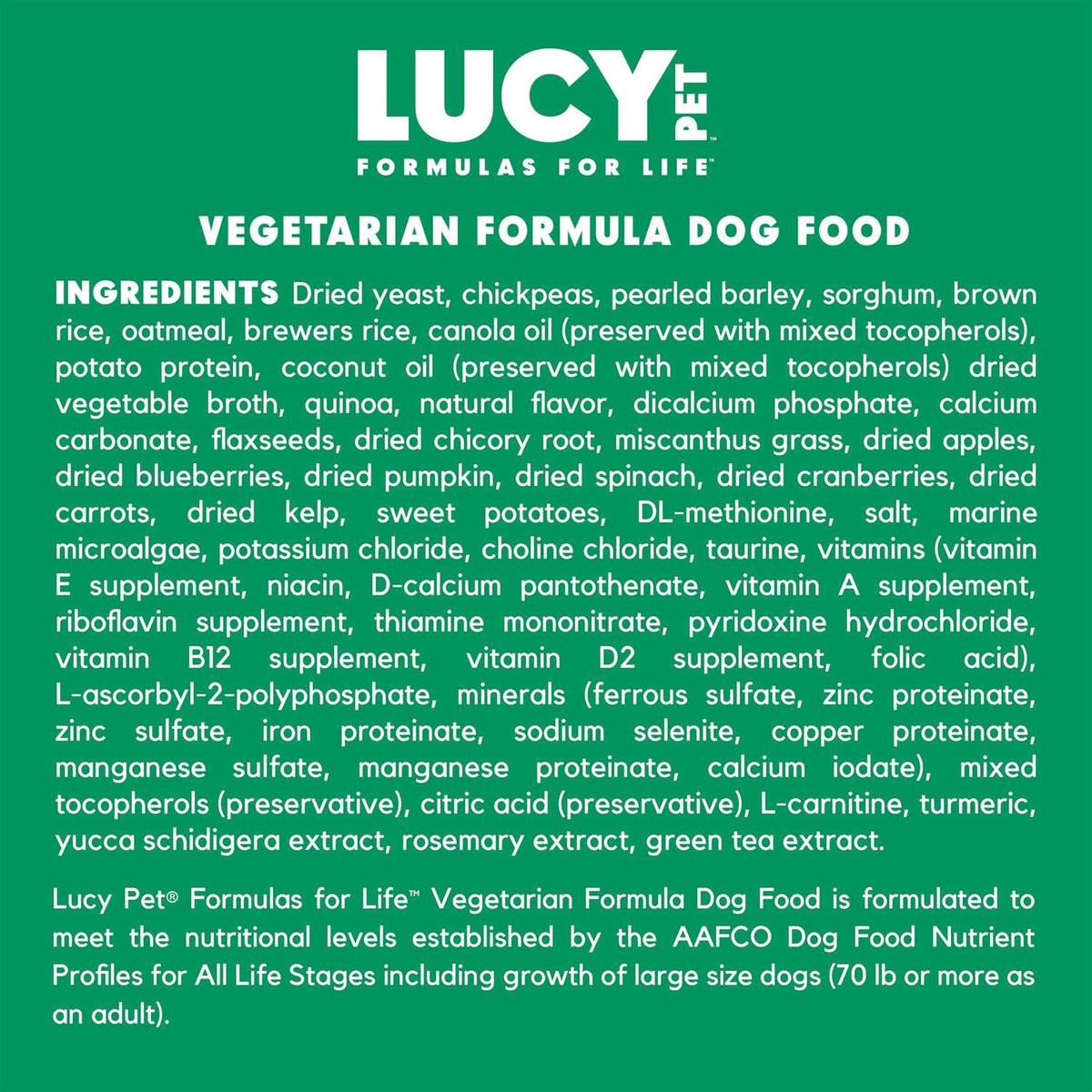 Vegetarian Formula Dry Dog Food R17956