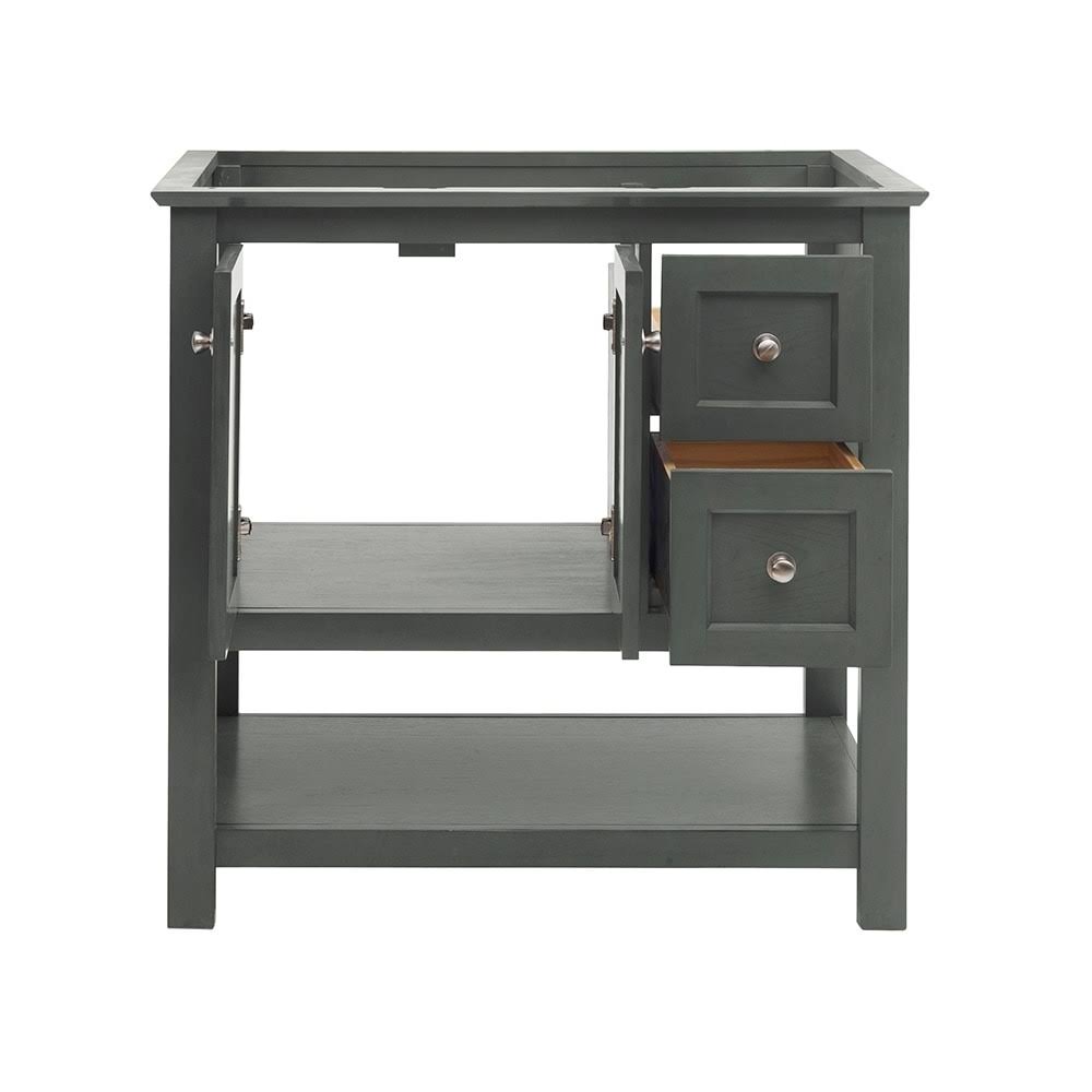 Gray Wood Veneer Bathroom Cabinet Z56678