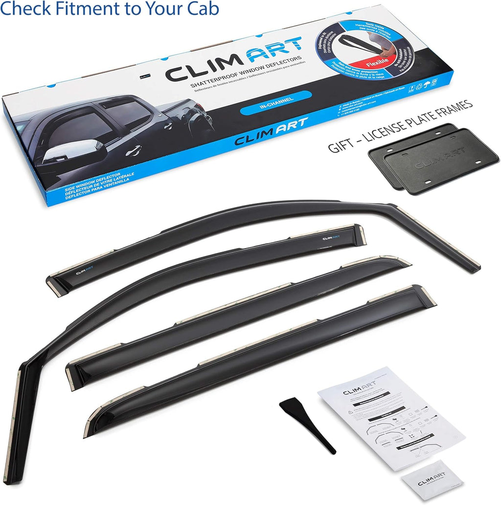 Dark Smoke 4 pcs In-Channel Window Deflectors Y28176