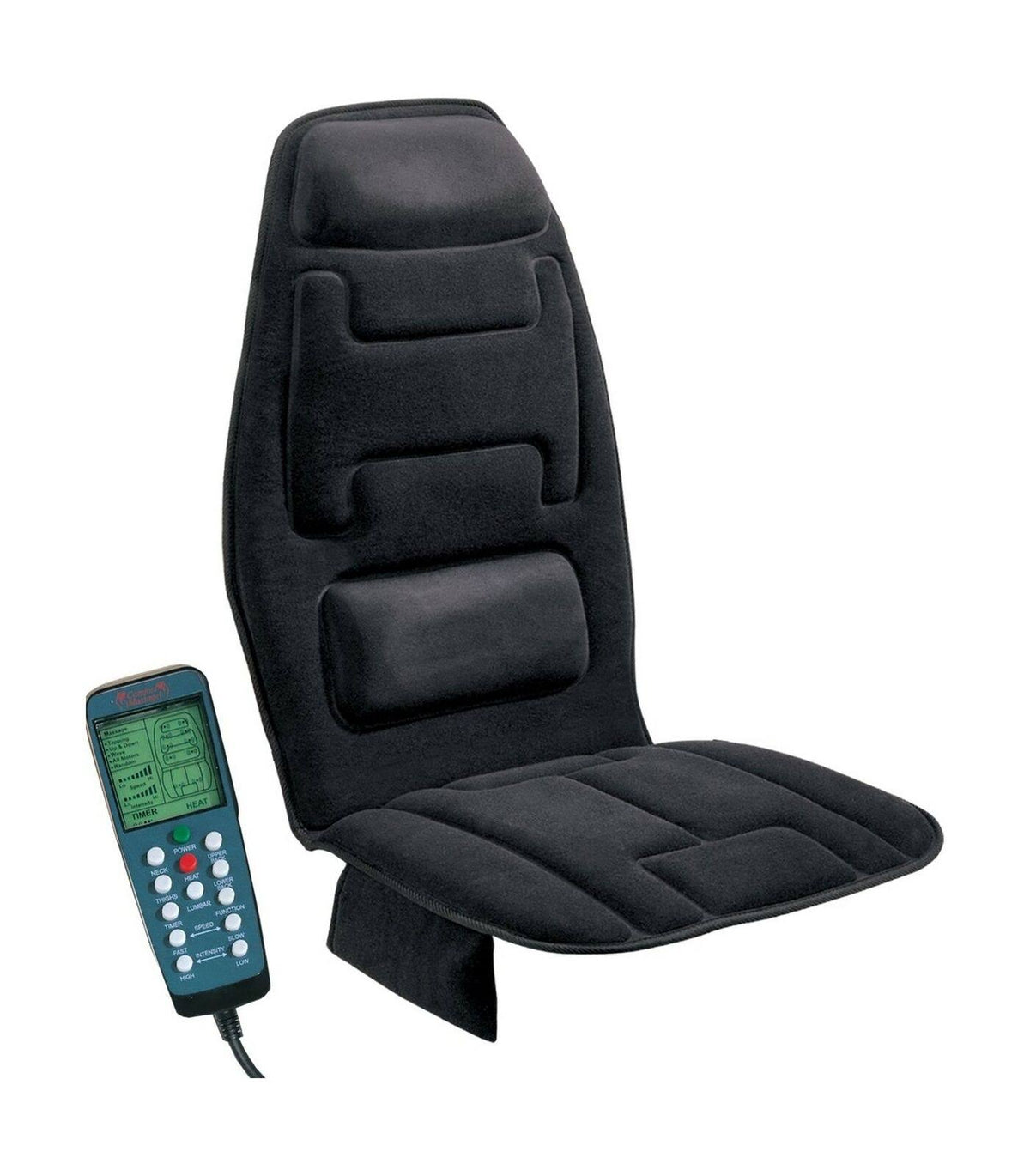 10-Motor Massage Seat Cushion with Heat, Black T11320