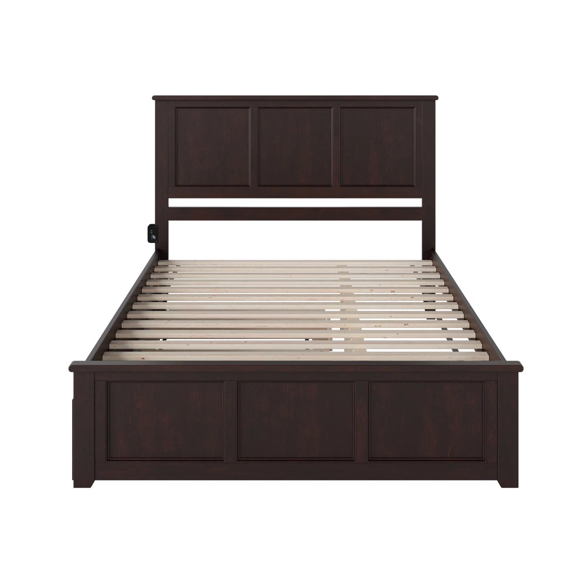 Solid Wood Queen Bed with Twin XL Trundle in Espresso J667988