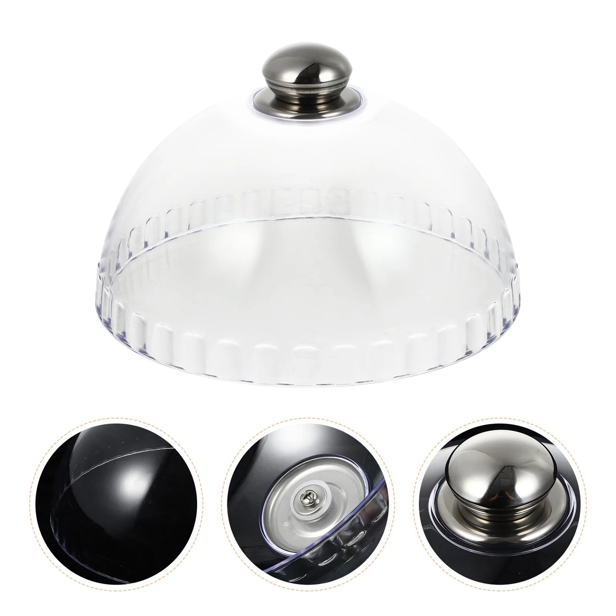 Transparent Dessert Cover Dome with Glass Stand U327