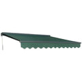 Green Half Cassette Housing Motorized Retractable Awning Patio Cover 20x10 H2922