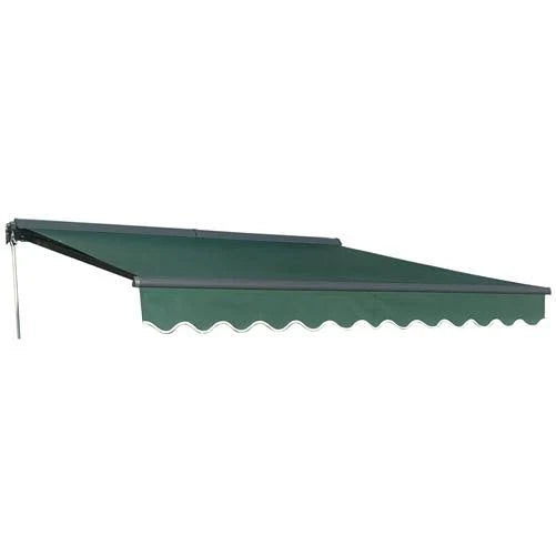 Green Half Cassette Housing Motorized Retractable Awning Patio Cover 20x10 H2922