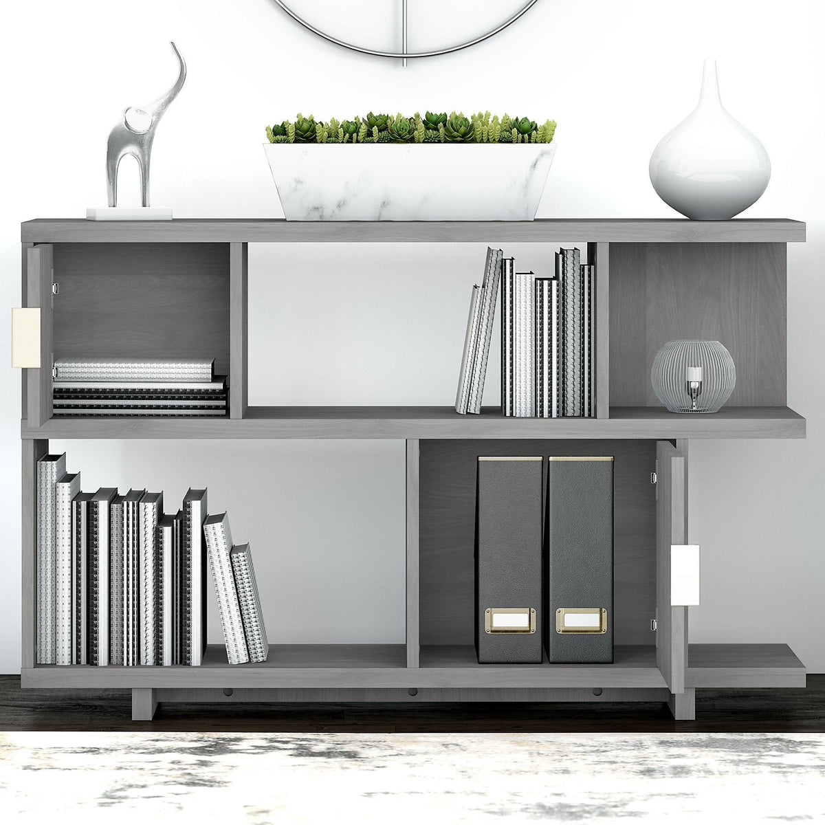 48W Writing Desk with Low Bookcase O5144