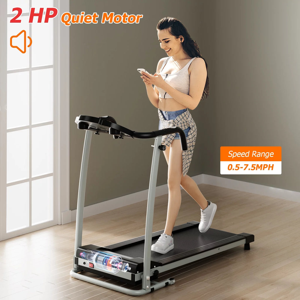 2 HP Folding Treadmill with LCD Display J95052