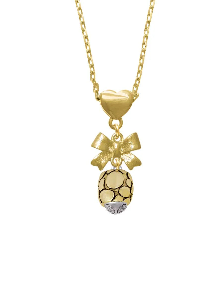 Goldtone Heart Necklace E8809