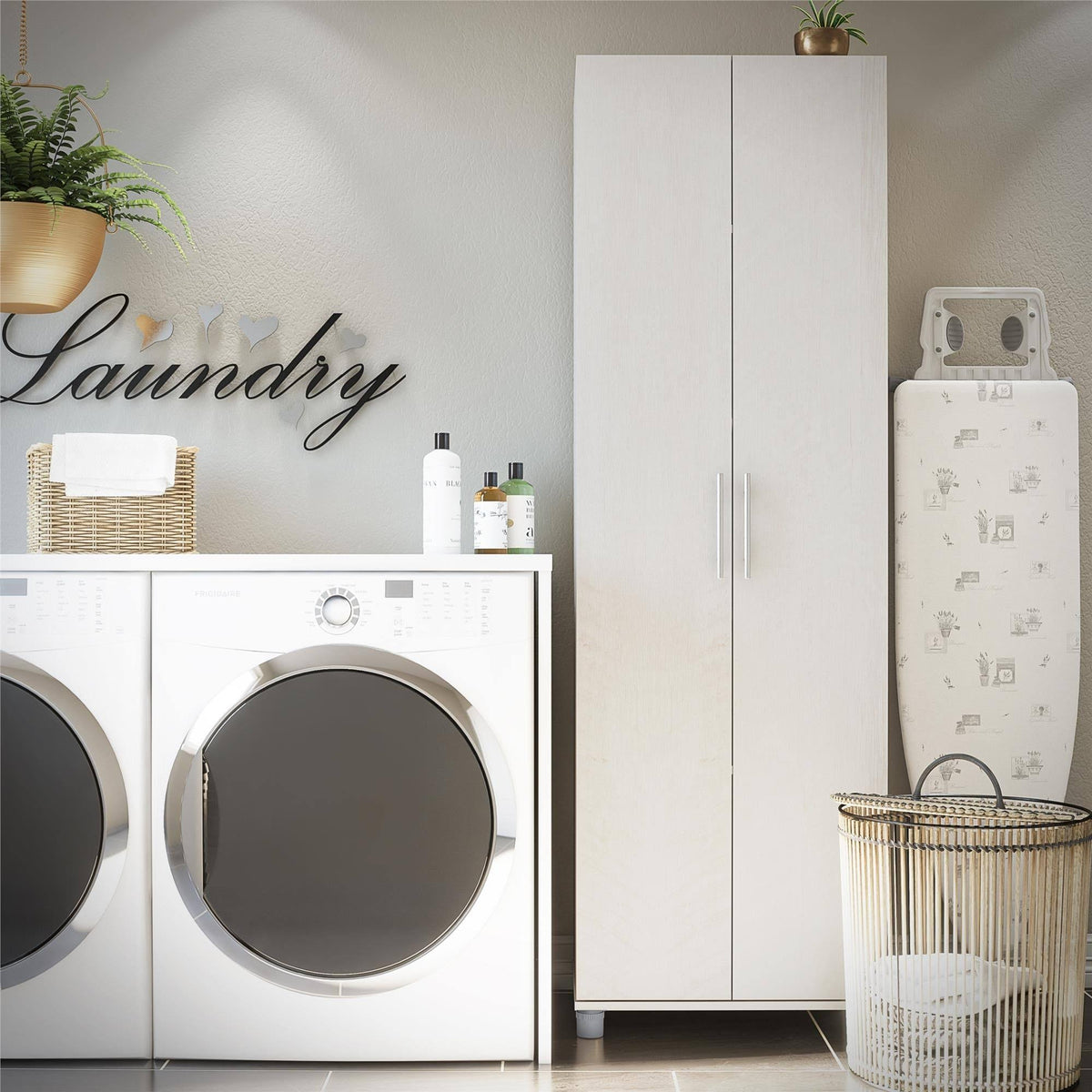 Ivory Oak Utility Storage Cabinet F27214