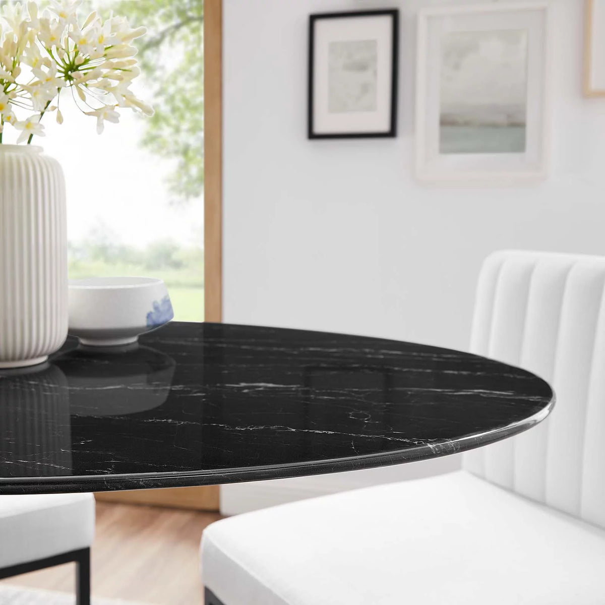 Round 48" Artificial Marble Dining Table D318488