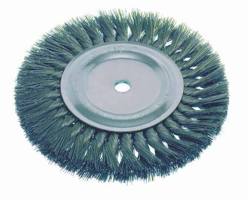 Knotted Wire Wheel Brush, Carbon Steel, 0.012x22 Wire Diameter N837441