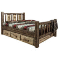 Brown Wood Twin Storage Bed T53434