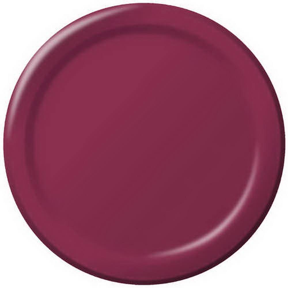 Burgundy Banquet Plate (10pks Case) I6906