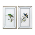Rectangular Birds Mirror Frame Wall Art 15" x 24" 2ct Q4942