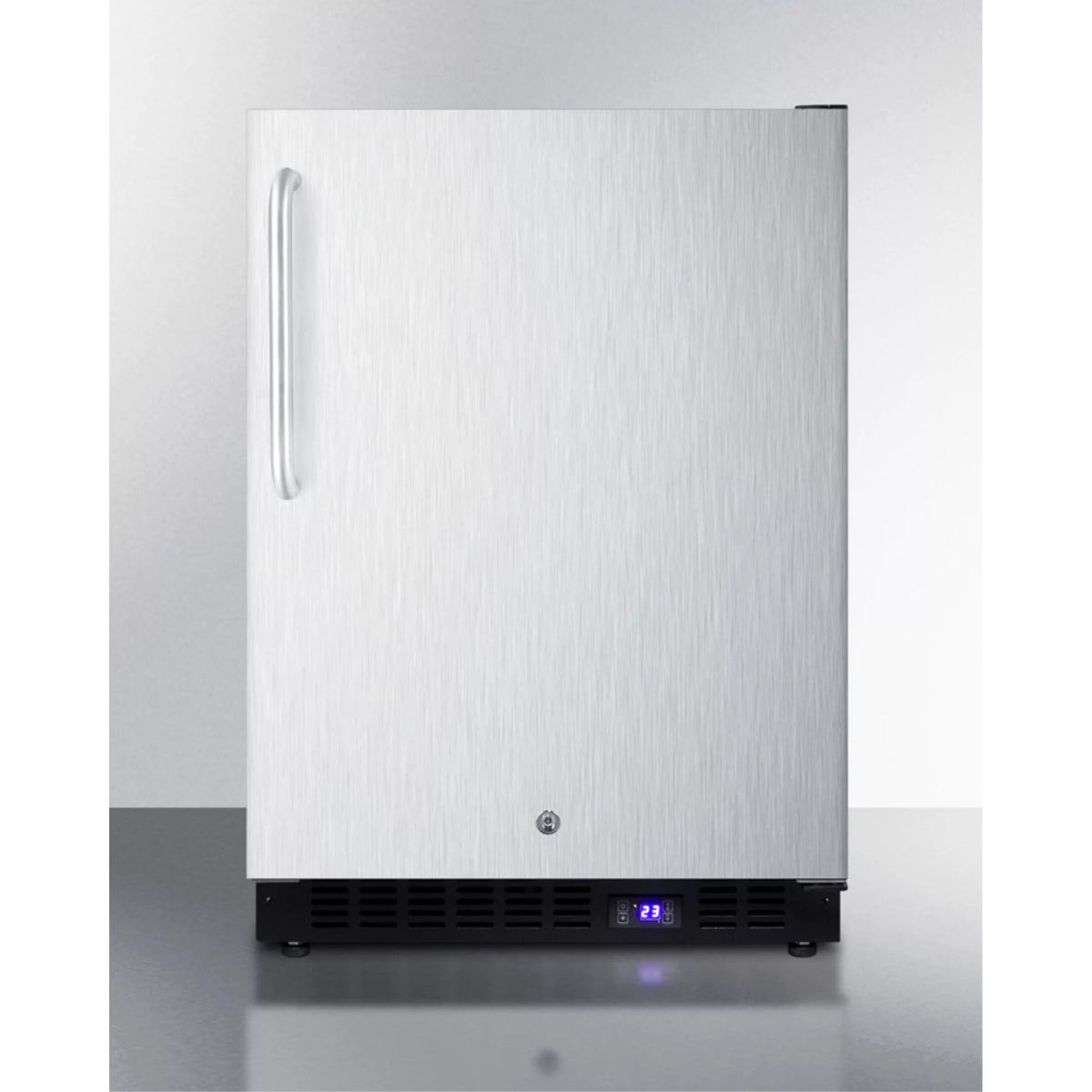 Black Stainless Steel Outdoor All-Freezer with Digital Thermostat and Lock Q748803