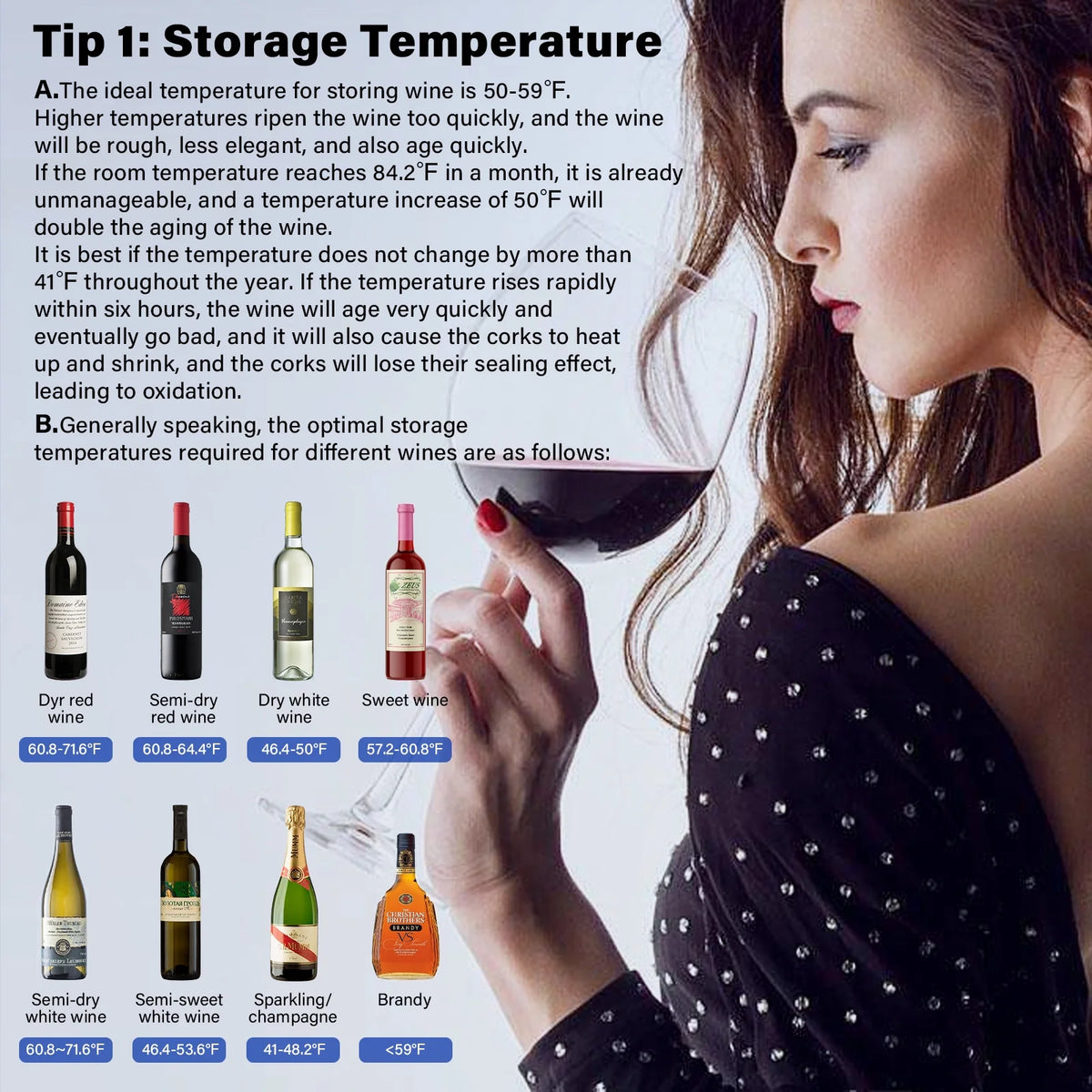 15 Bottle Dual Zone Wine Cooler Refrigerator M378