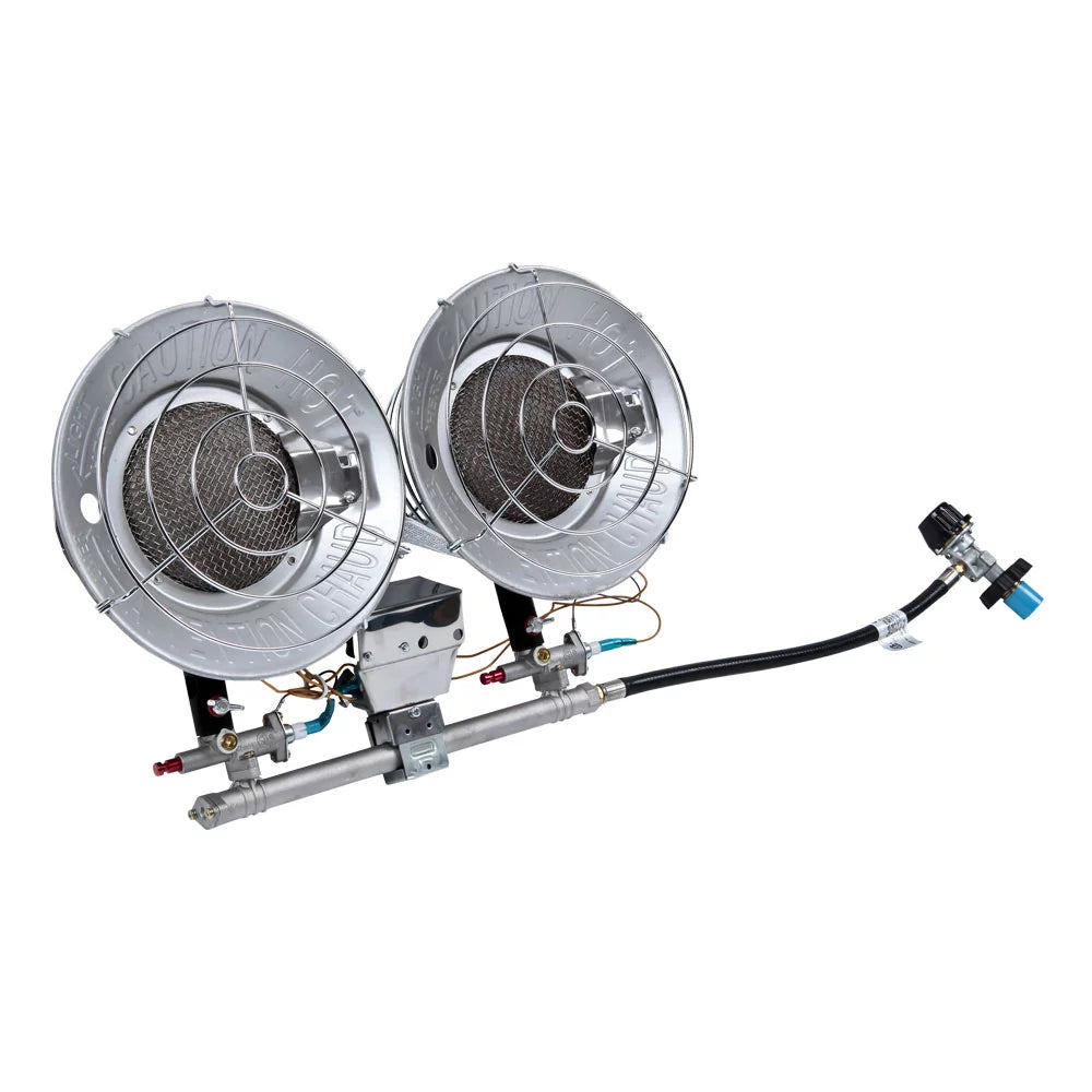 32000 BTU LP Double Head Tank Top Heater S70911