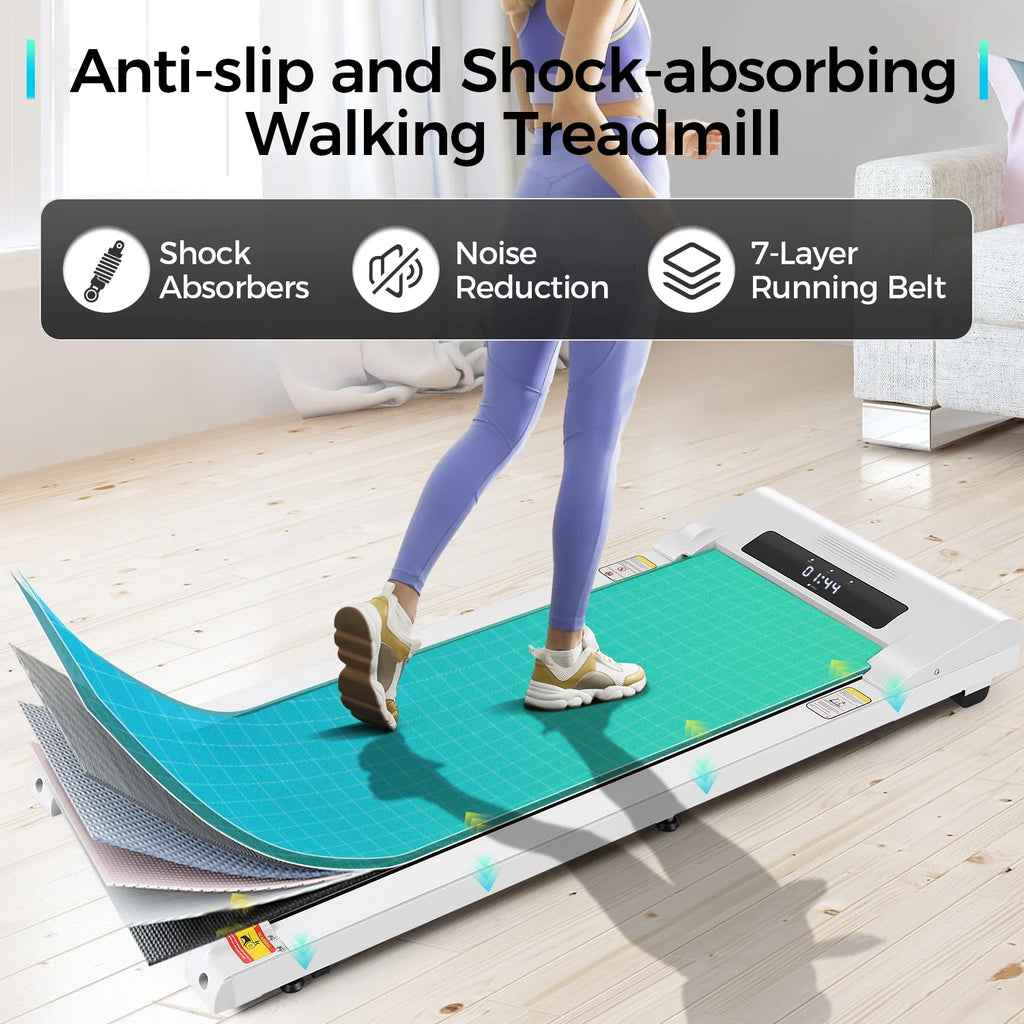 2.5HP Slim Compact Under Desk Treadmill with LED Display and Remote Control K994