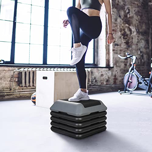 16" x 16" Adjustable Aerobic Stepper Platform with 4 Risers T2004